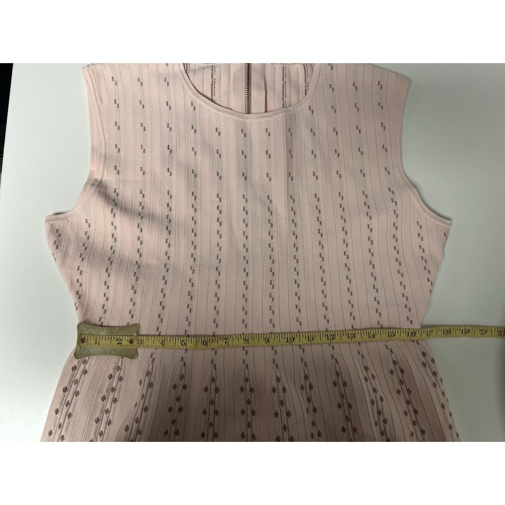 NWT Ted Baker Vellia Knit Skater Dress 5 Ballet Pink Rose Gold Interview Brunch - Picture 11 of 15